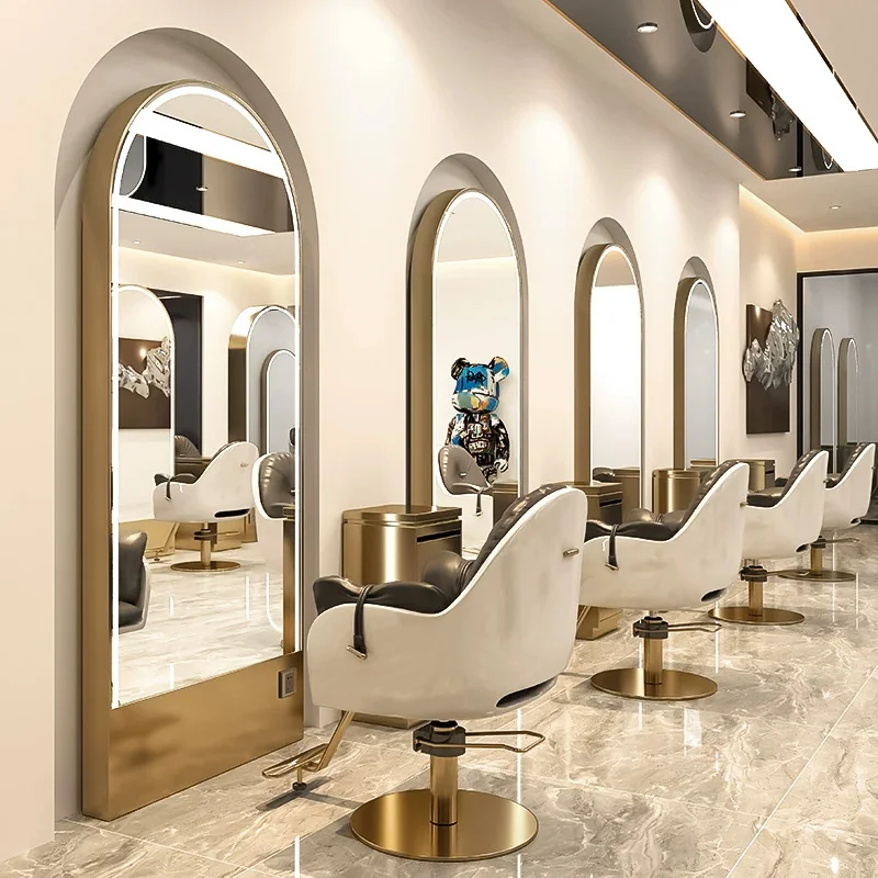 Double sided salon digital mirrors studio view 2