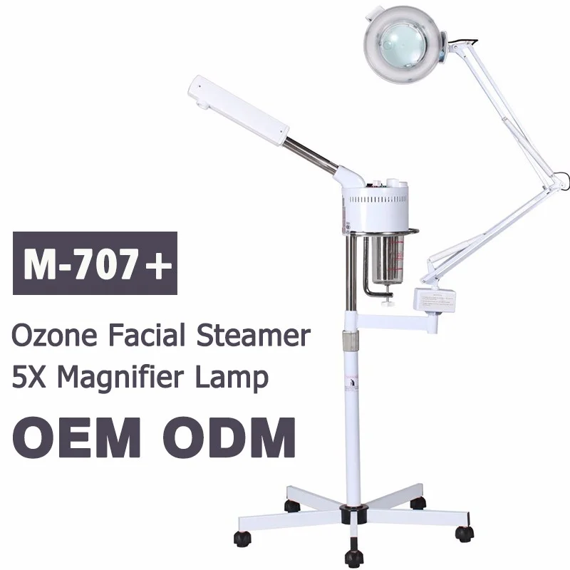 2 in 1 Professional Face Steamer with Magnifying Lamp studio view 2