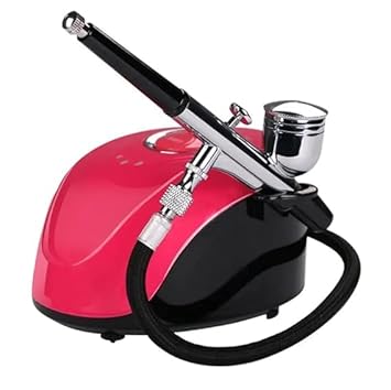 IAS Airbrush Kit, Multi-Function -Action Airbrush Set with Compressor Set for Make up,Art Painting,Tattoo,Cake,Manicure, Spray Model,Craft studio view 1