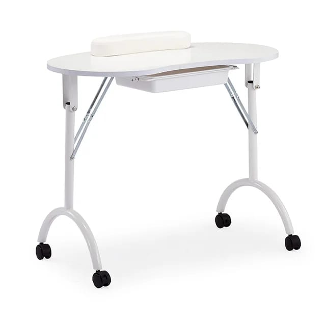 Portable Folding Manicure & Nail Technician Station Table - View 1 - Tessla Equipment Store